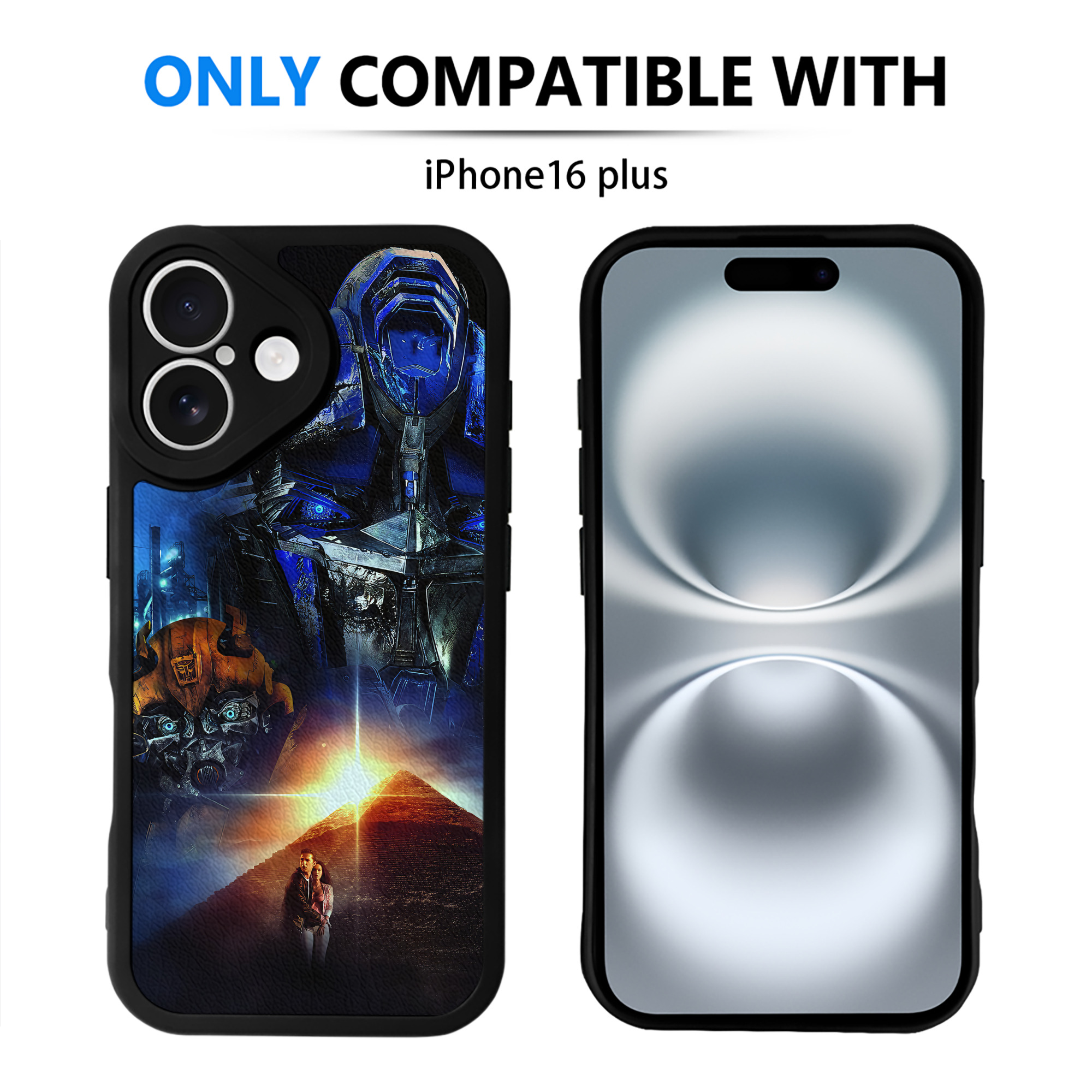 （画像用） Transformers トランスフォーマー 【iPhone 16シリーズ対応】シリコンスマホケース（レザー調） 材質：シリコン